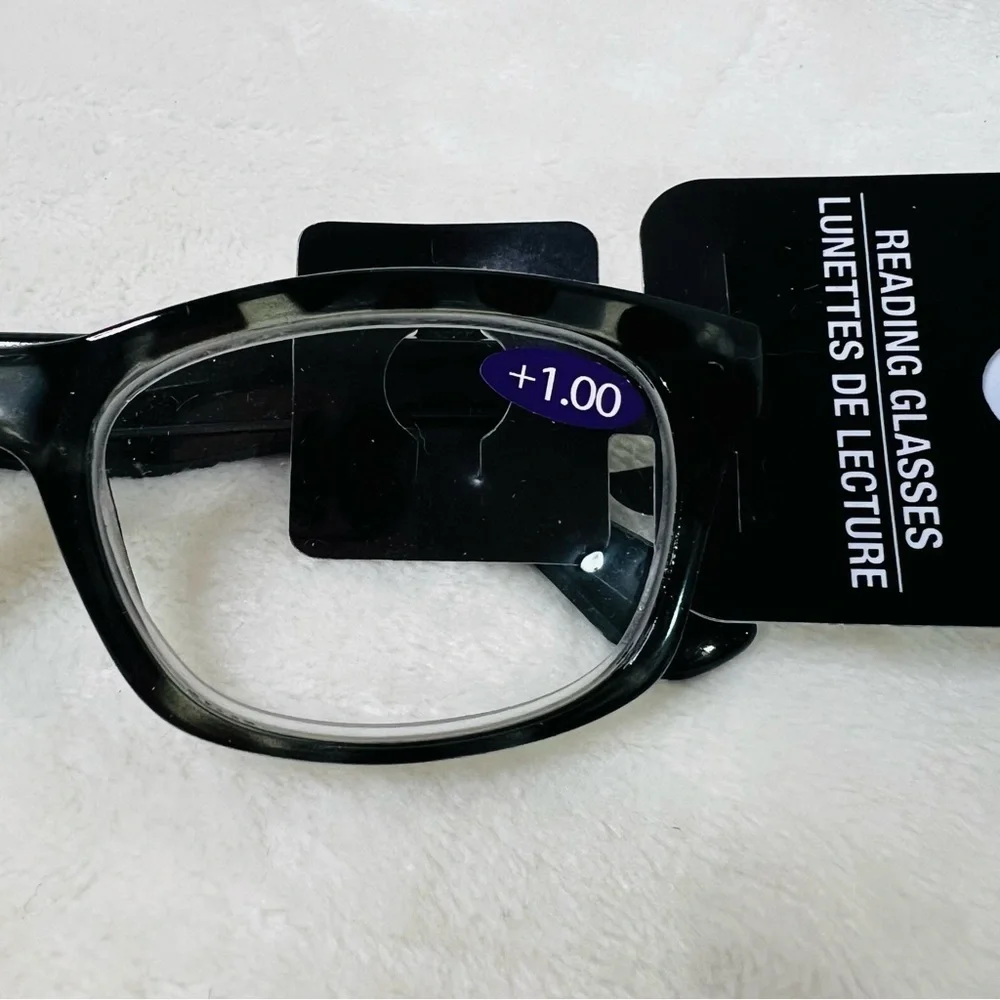 Black and Clear Cheetah Animal‎ Print Reading Glasses +1.00